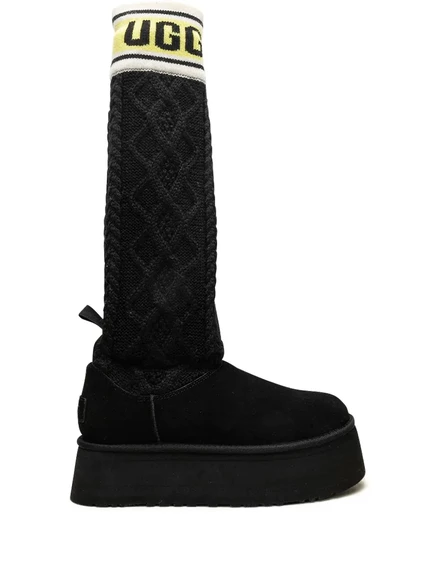 Женские сапоги UGG Classic Sweater Letter, черные