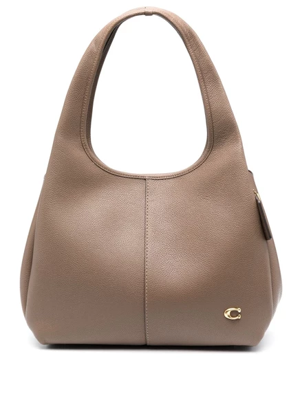 Женская сумка Coach Lana из кожи, коричневая