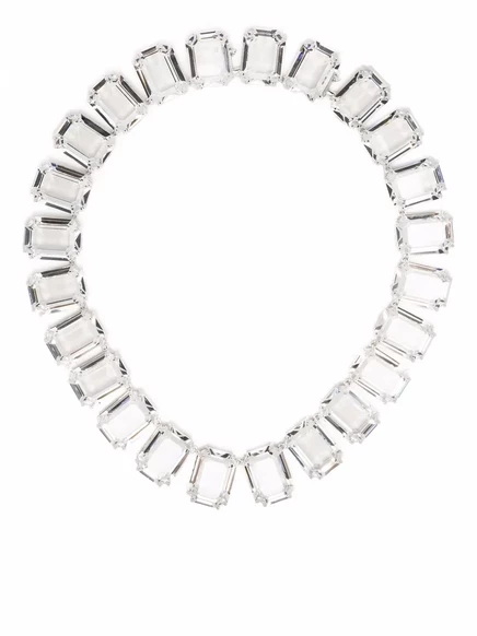 Женское ожерелье Swarovski Millenia с октагональными кристаллами, серебристое
