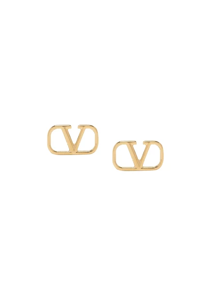 Серьги-пусеты Valentino Garavani VLogo, золотистые