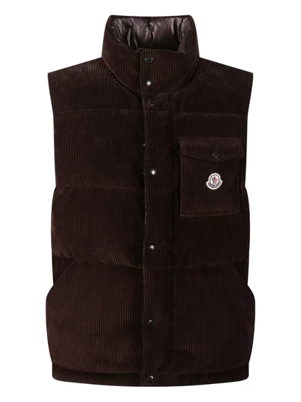 Жилет с подкладкой из вельвета Moncler Agen brown