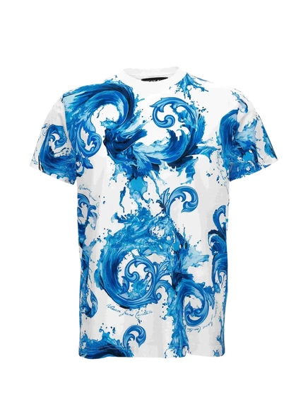 Мужская футболка Versace Jeans Couture цветочная, белая