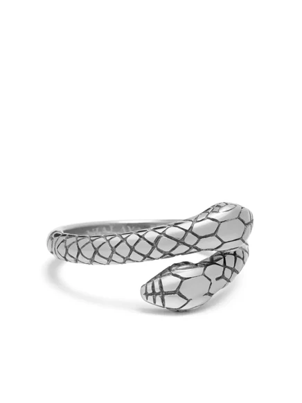 Мужское кольцо Nialaya Jewelry Vintage Snake, серебристое