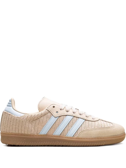Женские кроссовки Adidas Samba OG, черные/бежевые/голубые