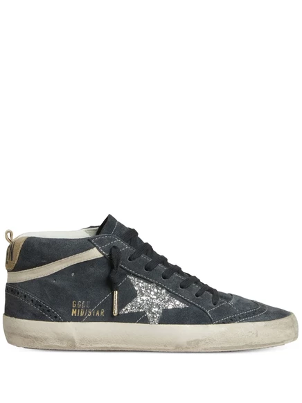 Женские кроссовки Golden Goose Mid Star из замши, синие