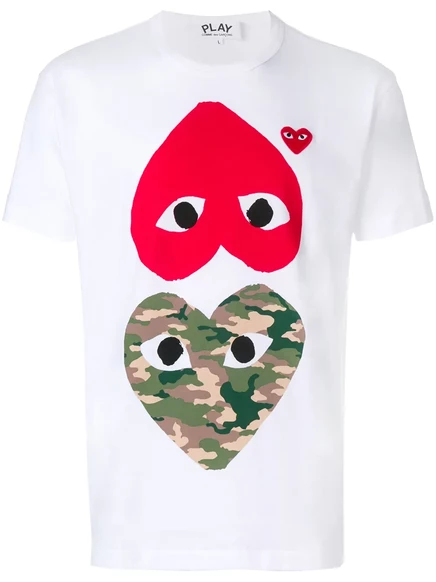 Мужская футболка Comme des Garçons Play, белая (4)