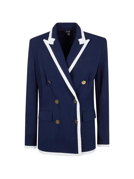 Женский жакет Lauren Ralph Lauren двубортный, синий