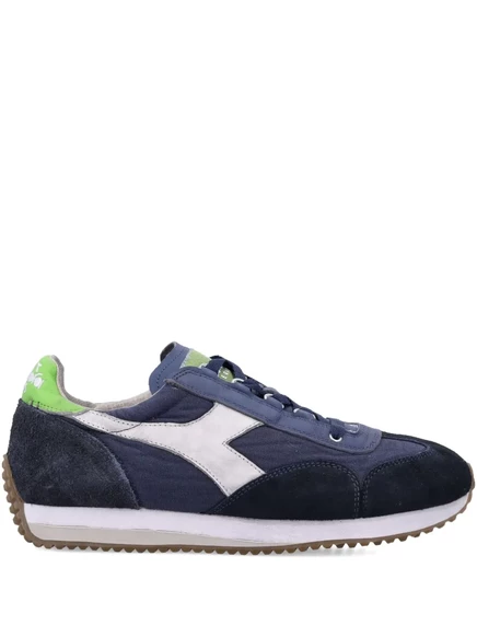 Кроссовки на шнуровке Diadora с замшевыми вставками blue