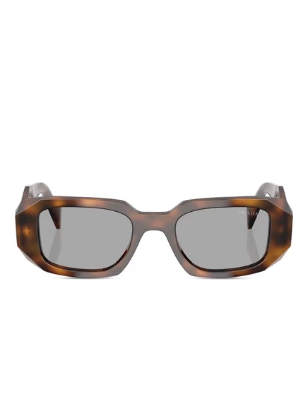 Солнцезащитные очки в прямоугольной оправе Prada Eyewear brown