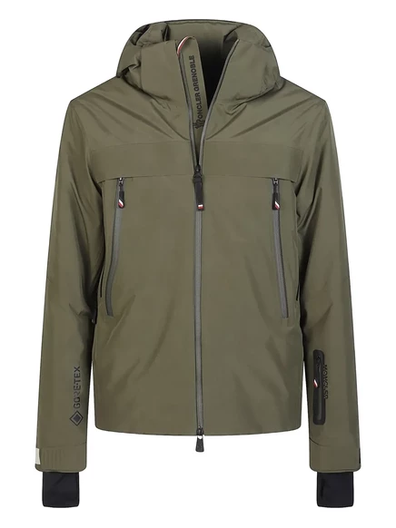 Куртка с капюшоном Moncler Grenoble на молнии green