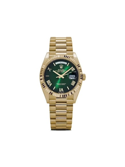 Часы Rolex Day-Date 36 мм желтое золото, зеленый циферблат