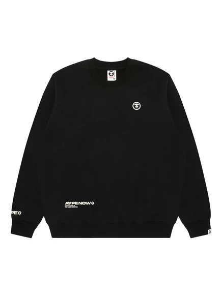 AAPE BY *Толстовка с круглым вырезом и нашивкой на голову для купания APE® Ape Head patch
