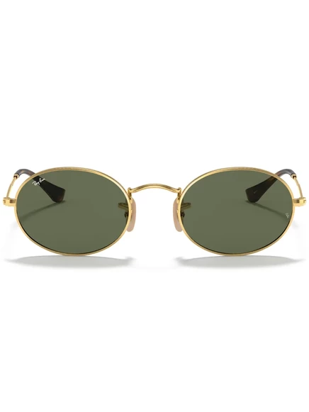 Унисекс солнцезащитные очки Ray-Ban Oval Flat, золотистые