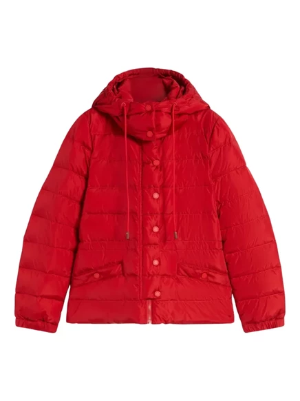 Женская стеганая куртка Weekend Max Mara с капюшоном, красная