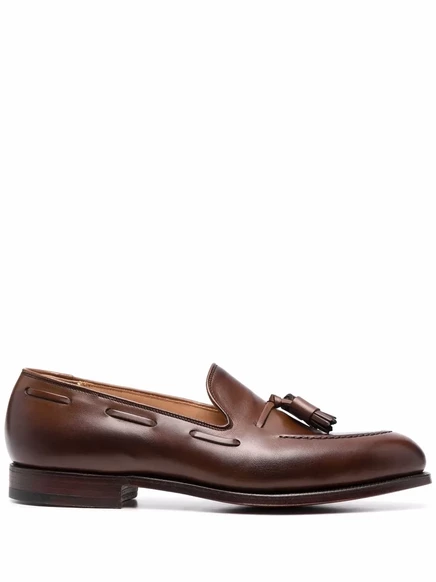 Мужские лоферы Crockett & Jones с кисточками, коричневые