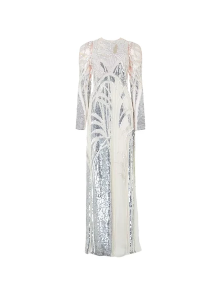 Женское платье Temperley London Mariana с пайетками, серебристое