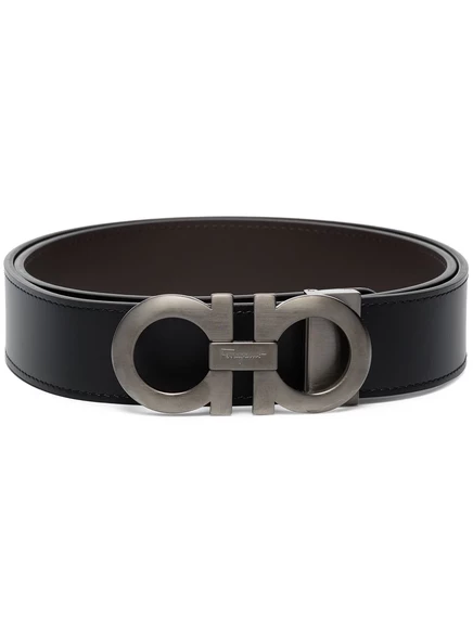 Реверсивный ремень с пряжкой Gancini от Ferragamo black