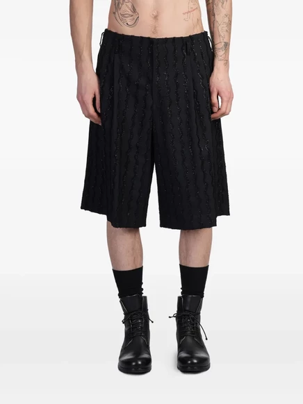 Мужские бермуды Comme des Garçons Homme Plus шерстяные, черные