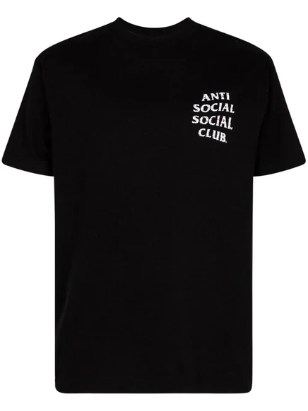 Мужская футболка Anti Social Social Club x Case Study с флагом, черная