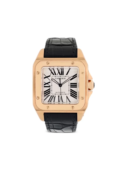 Мужские часы Cartier Santos 100 38 мм, черные