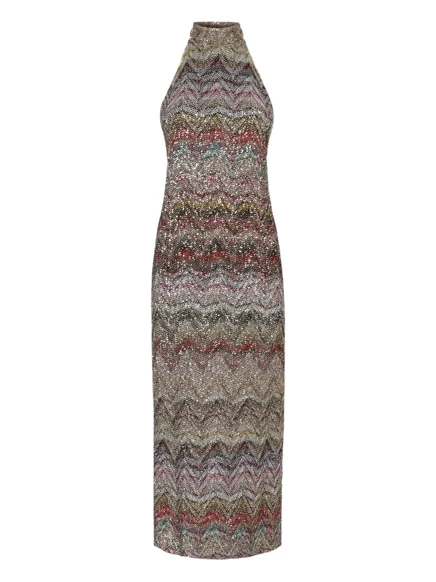 Миди-платье с круглым вырезом и блестками Missoni neutrals