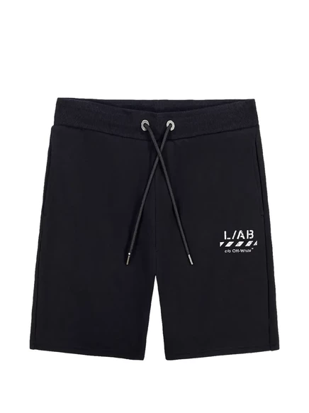 Мужские шорты Off-White с принтом, черные