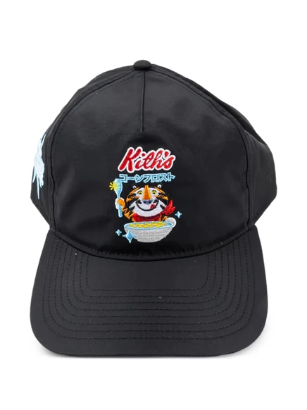 Унисекс бейсболка KITH x Kellogg's с вышивкой, черная