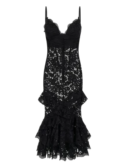 Женское кружевное платье Roberto Cavalli, черное