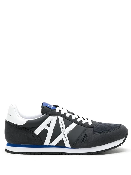 Кроссовки с логотипом Armani Exchange на шнуровке blue