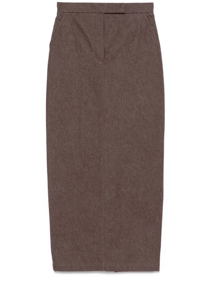 Юбка миди Max Mara Pianosa, коричневая