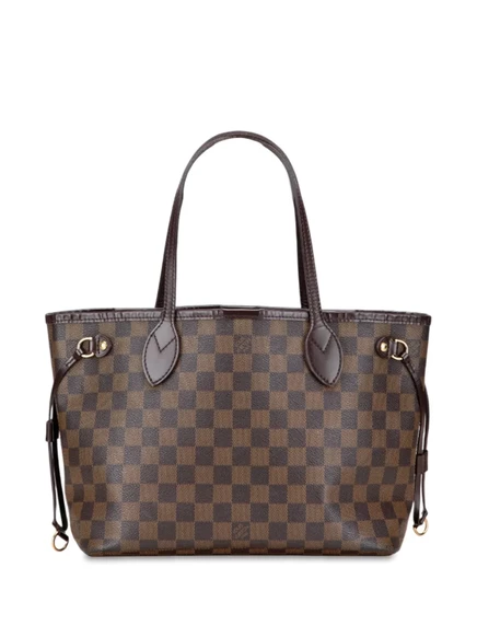 Сумка-тоут Damier Ebene Neverfull PM, бывшая в употреблении у Louis Vuitton в 2008 году