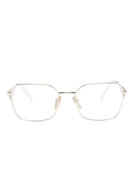 Женские очки Prada Eyewear квадратные с треугольным логотипом, нейтральные