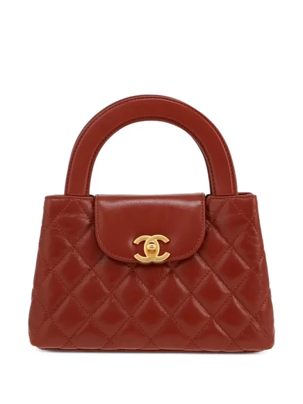 Женская сумка CHANEL Pre-Owned с CC‑застежкой, коричневая