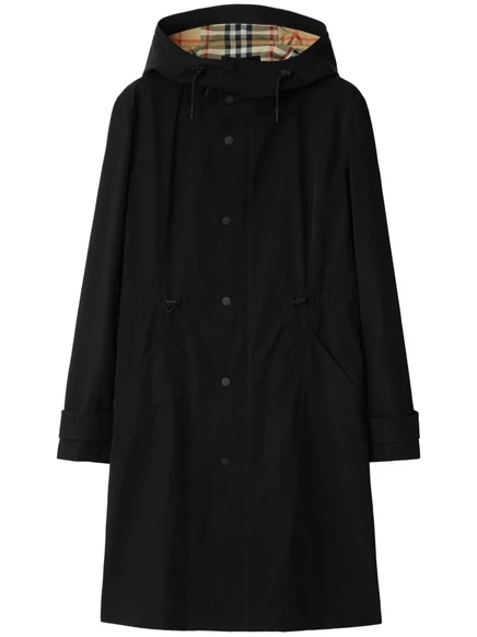 Парка из переработанного нейлона Burberry на пуговицах  black