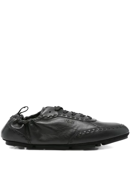 Кроссовки на шнуровке FENDI Fit black