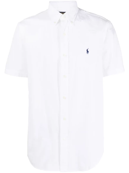 Мужская хлопковая рубашка Polo Ralph Lauren, белая