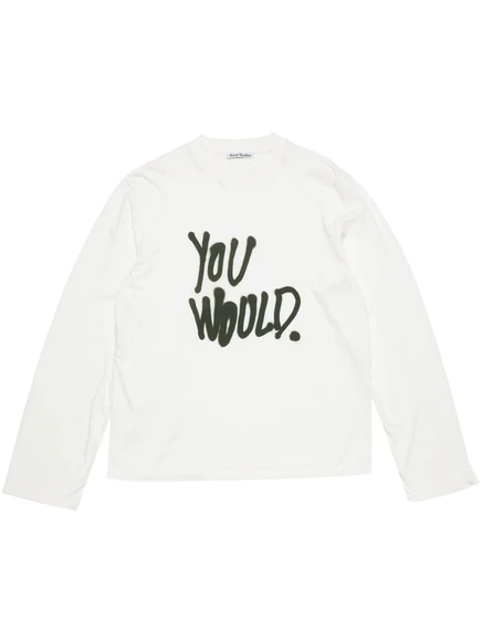 Футболка с принтом Acne Studios white