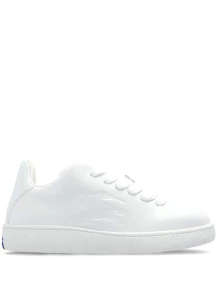 Кожаные кроссовки Burberry с витыми металлическими деталями white