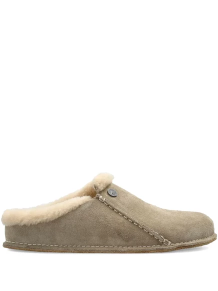 Женские домашние тапочки Birkenstock Zermatt Premium замшевые, светло-бежевые