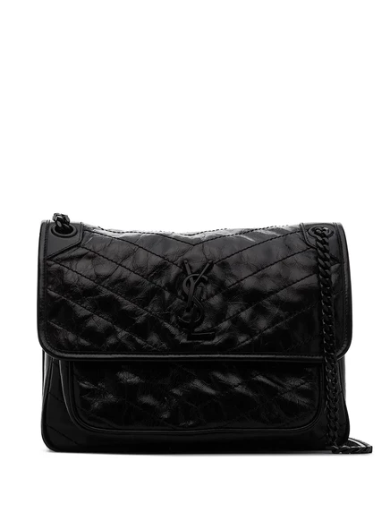 Сумка на ремешке-цепочке от Saint Laurent Niki black