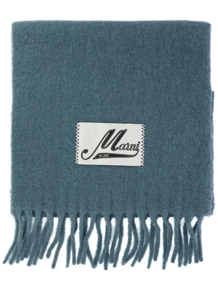 Мужской шарф Marni из альпаки, светло-голубой