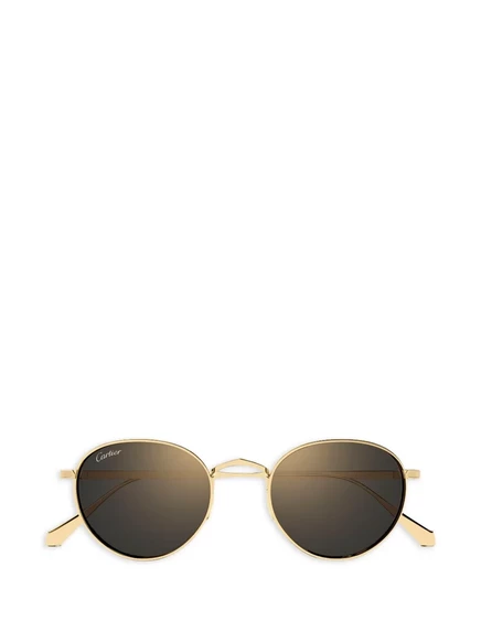 Солнцезащитные очки cartier eyewear круглые, позолоченные