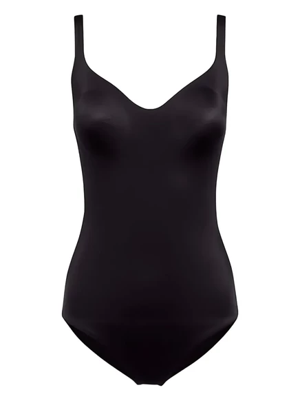 Женское боди Wolford V‑вырез на тонких бретелях, черное
