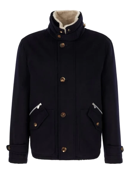 Кашемировый жакет с подкладкой Brunello Cucinelli blue