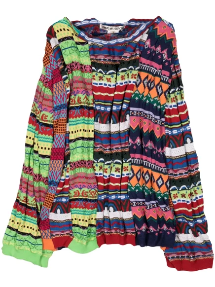 Джемпер из полушерстяной ткани в стиле пэчворк Comme Des Garçons multicolour