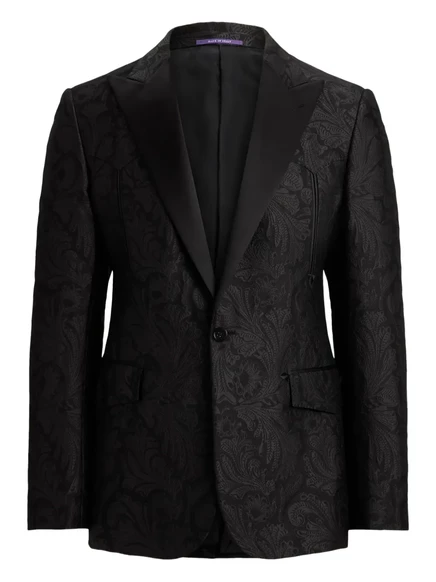 Мужской однобортный пиджак Ralph Lauren Purple Label, черный