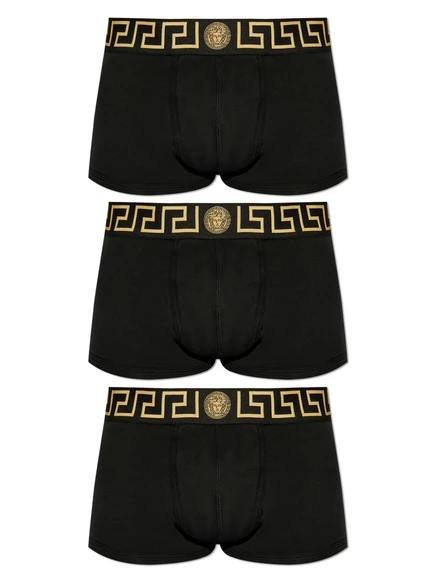 Мужские боксеры Versace Greca Border, 3 шт., черные