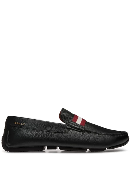 Мужские лоферы Bally Pilot Driver из зернистой кожи, черные