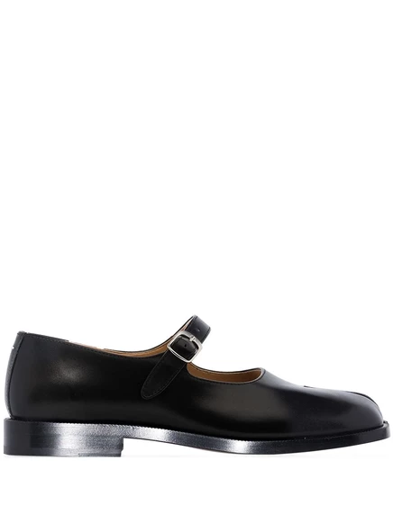 Кожаные туфли-лодочки Mary Jane от Maison Margiela Tabi black