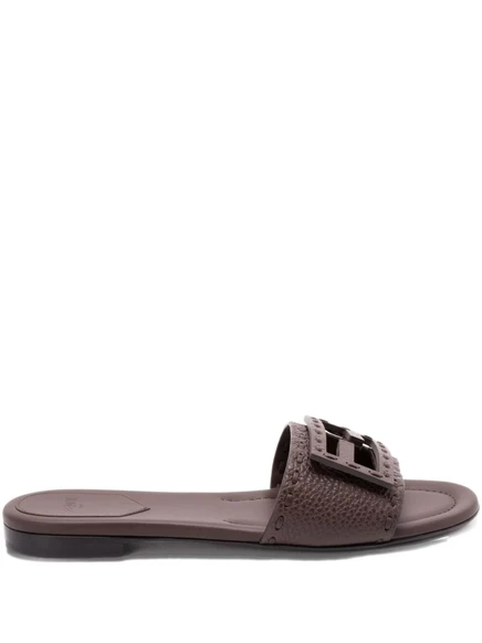 Босоножки на плоской подошве из багета FENDI brown